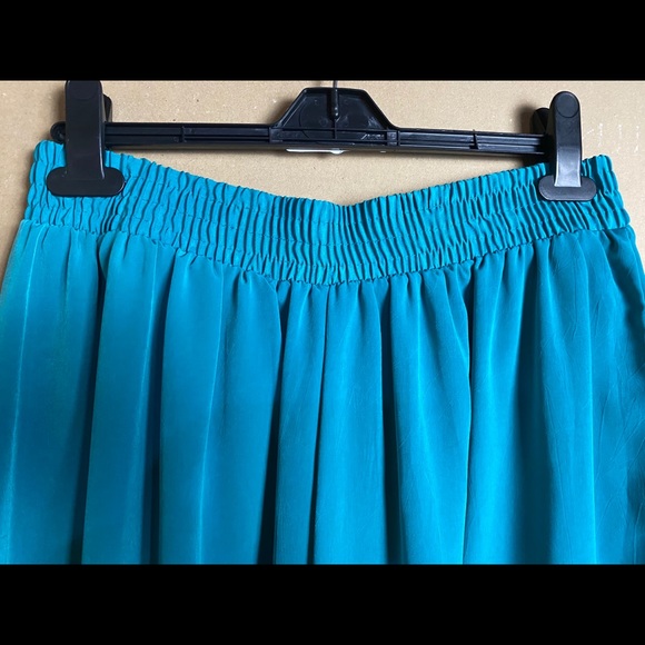 Vintage High Waist Shorts Pleated Front Teal Green - Picture 5 of 7